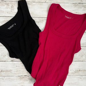 Abercrombie Essential Ribbed Squareneck Bodysuit Bundle